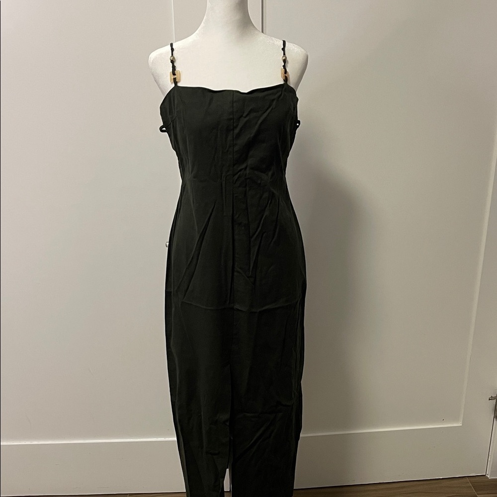 Zara Linen Blend Midi Dress
